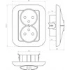 MT057Z Lizdas kištukas dvigubas su įžemintas PT-6F MONTIS EXTENSA MT057Z