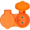 Montis dvigubas skirstytuvas 2x2P+Z, 16A, 250V, IP44, oranžinis MT089