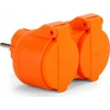 Montis dvigubas skirstytuvas 2x2P+Z, 16A, 250V, IP44, oranžinis MT089