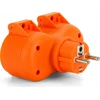 Montis dvigubas skirstytuvas 2x2P+Z, 16A, 250V, IP44, oranžinis MT089