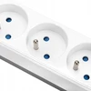 Montis Elektros ilgintuvas, baltai pilkas, 4 lizdų, su USB, 1,5 m MT186-WG-1,5