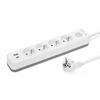 Montis Elektros ilgintuvas, baltas ir pilkas, 4 lizdų, su USB jungtimi, 5 m, MT186-WG-5