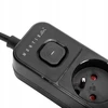 Montis Juodas 3 lizdų elektros ilgintuvas su USB 3 m MT185-BK-3