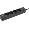 Montis Juodas 4 lizdų elektros ilgintuvas su USB 5 m MT186-BK-5