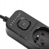 Montis Juodas 4 lizdų elektros ilgintuvas su USB 1,5 m MT186-BK-1,5