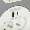 Montis Ištraukiamas namų ilgintuvas su USB 10m MT188 2 kintamosios srovės lizdai