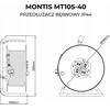 Montis PROFESSIONAL MT105-40 ritės ilgintuvas 4x2p+Z IP44 16A 3680W 3x1.5 40m Montis juodas