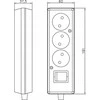 Montis Trijų krypčių išimamas lizdas, neįsk. GN-360WS Montis MT0085-B baltas