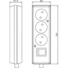 Montis Trijų krypčių išimamas lizdas, neįsk. GN-360WS Montis MT0085-C juoda