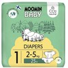 Moomin Baby Mumijų naujagimis 1, 2-5kg, 25 vnt.