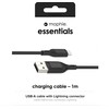 USB Mophie „Lightning“ į USB-A laidas 1 m, juodas (409911864)