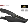 Peilis Morakniv Bushcraft SRT, pusiau dantytas, juodas