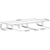 Mozos DUAL RISER S lentynos stovas dviem monitoriams