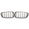 Mtuning BMW 5 F10 F11 grotelės su dvigubais briaunomis, chromuotos ir juodos spalvos