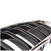 Mtuning BMW 5 F10 F11 grotelės su dvigubais briaunomis, chromuotos ir juodos spalvos