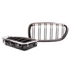 Mtuning BMW 5 F10 F11 grotelės su dvigubais briaunomis, chromuotos ir juodos spalvos
