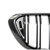 Mtuning BMW 6 G32 grotelės su dvigubais briaunomis, blizgios juodos spalvos