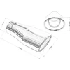 MTuning Duslintuvo antgalis 115x83mm įėjimas 70mm Poliruotas