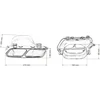 Mtuning duslintuvo antgalis 210x80mm įėjimas 140x85mm Mercedes A45 S600