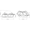 Mtuning duslintuvo antgalis 210x80mm įėjimas 140x85mm Mercedes A45 S600