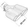 Mtuning Duslintuvo galinis dangtelis 89 mm x 2 įvadas 57 mm dešinysis anglies blizgesys