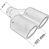 MTuning Dvigubo galo duslintuvas 2x101mm įvestis 63mm Anglies L
