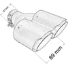 MTuning Dvigubo galo duslintuvas 2x89mm įvestis 57mm Anglies L