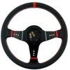 MTuning Pro vairas 350 mm poslinkis: 80 mm juoda oda