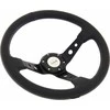 MTuning Pro vairas 350 mm poslinkis: 80 mm juoda oda