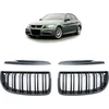 BMW E90 dvigubos blizgios juodos grotelės