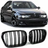 MTuning Sportinės grotelės dvigubos briaunos Blizgus Juodas BMW 5 E39 1995-2003 m.