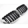 MTuning Sportinės grotelės dvigubos briaunos Chromas ir juodas BMW 2 F22 F23 2013-2021 m.