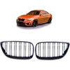 Blizgios juodos dvigubos BMW grotelės
