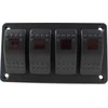 MTuning_F Alu skydelis jungiklis, ON / OFFx4 raudona