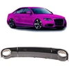 Juodas galinis difuzorius su išmetimo angomis Audi A4 B8