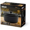 Muhler Tika MR-2448CI Cast iron cooking puodas su dangčiu 3.4L
