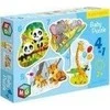 Dėlionė Alexander Multigra Baby Puzzle 4in1 Laukiniai gyvūnai