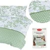 Multitex Patalynė bawełniana 220x200 Liście geometria balta žalia Universal Matex