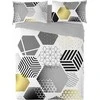 Patalynės komplektas Multitex Patalynė satynowa 220x200 geometria pilka geltona Prestige 1