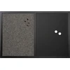 NAGA Opslagstavle med sort hessian og magnetisk kridttavle 60 x 40 cm inkl. 4 kridt 4 pins 2 magneter Hessian Sort 600x15x400mm (1stk)