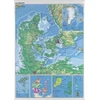 NAGA Plakat Danmarkskort 97x137 cm lamineret