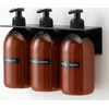 NAGA Soap holder for wall juodas - for 3 bottles