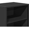 Spintelės prie lovos 2 vnt Juodos 40x31x50cm Mediena ir metalas