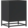 Spintelės prie lovos 2 vnt Juodos 40x31x50cm Mediena ir metalas
