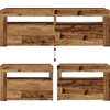 Spintelės prie lovos 2 vnt su šviesos diodais Old Wood