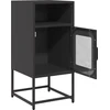 naktinė spintelė juoda 36x39x78 cm šaltai valcuotas plienas