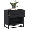 naktinė spintelė Juoda 60x31x60 cm Mediena ir metalas