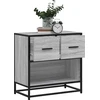 naktinė spintelė Pilka Sonoma 60x31x60 cm Mediena ir metalas