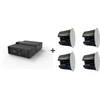 Kompiuterio kolonėlės Namų kino sistema VivoLink Vivolink Audiopack Subwoofer 6.5 + 4 x premium 40W ceiling speakers Juodas Przewodowa 110 W