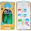 Nanas Manners Stage 3 Stalo įrankiai tinkamo sukibimo ŽALIAS peilis ir šakutė 3-9 metai